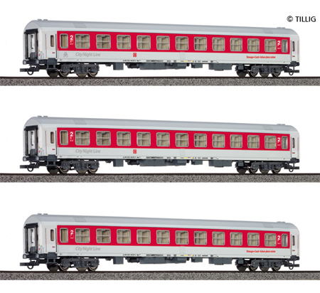 Set of 3 Passenger cars type Halberstadt 2nd class in &quot;City Night Line&quot; livery<br /><a href='images/pictures/Sachsenmodelle/74183.jpg' target='_blank'>Full size image</a>